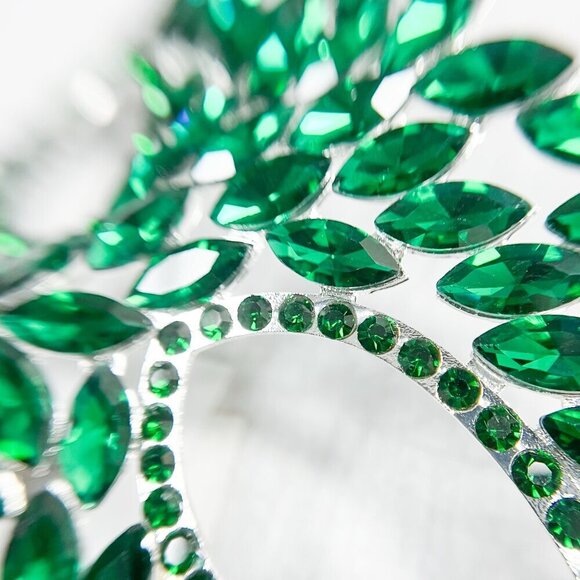 Handmade masquerade mask, Green crystal mask, Wedding party mask Masquerade ball - Picture 8 of 8